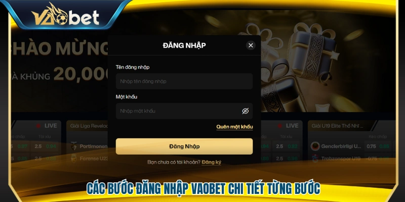 Quy trình đăng nhập Vaobet được hướng dẫn chi tiết